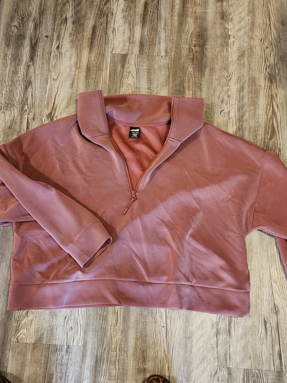Cozy Quarter-Zip Pullover Sweatshirt - Dusty Mauve
